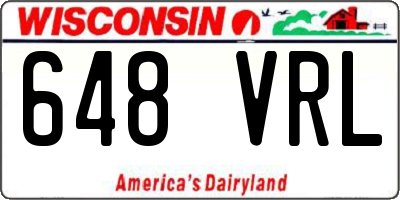 WI license plate 648VRL