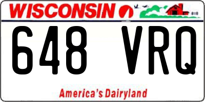 WI license plate 648VRQ