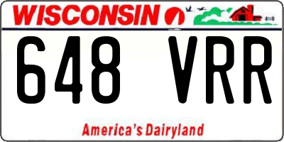 WI license plate 648VRR
