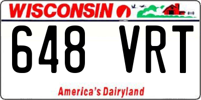 WI license plate 648VRT