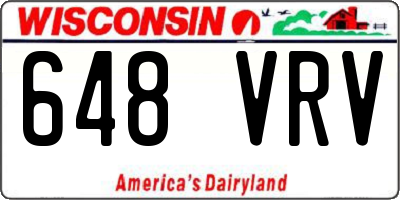 WI license plate 648VRV