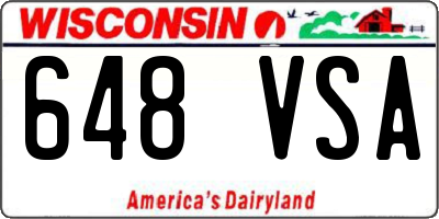 WI license plate 648VSA