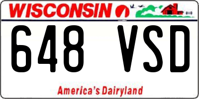 WI license plate 648VSD