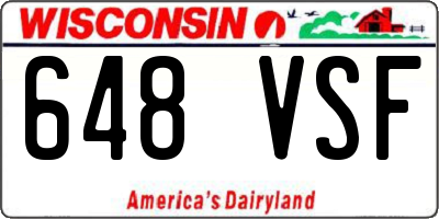 WI license plate 648VSF