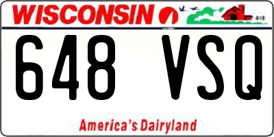 WI license plate 648VSQ