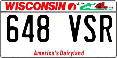 WI license plate 648VSR