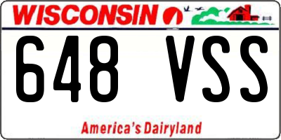 WI license plate 648VSS