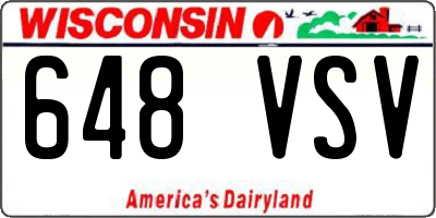 WI license plate 648VSV