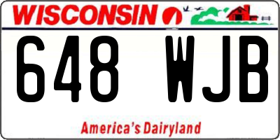 WI license plate 648WJB