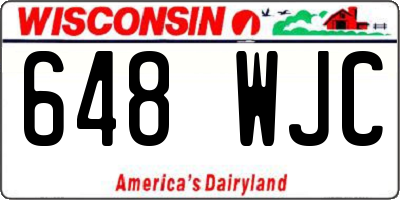 WI license plate 648WJC