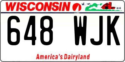 WI license plate 648WJK