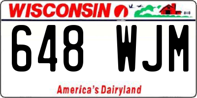 WI license plate 648WJM