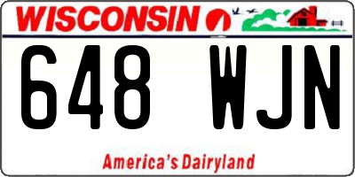 WI license plate 648WJN