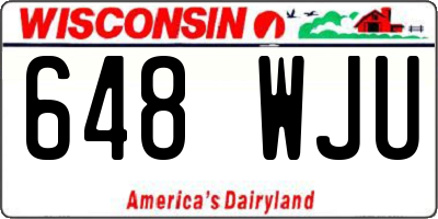 WI license plate 648WJU