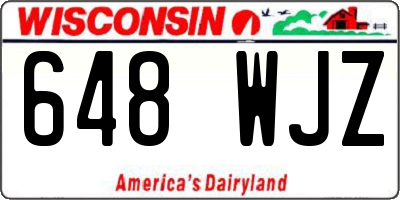 WI license plate 648WJZ