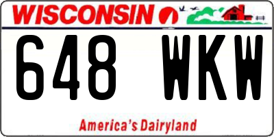 WI license plate 648WKW