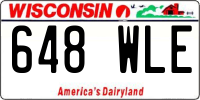 WI license plate 648WLE