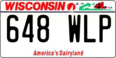 WI license plate 648WLP