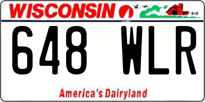 WI license plate 648WLR
