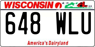 WI license plate 648WLU