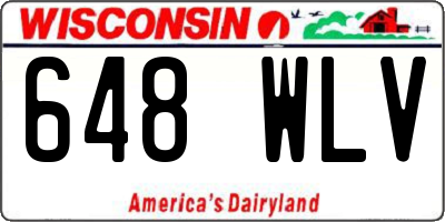 WI license plate 648WLV