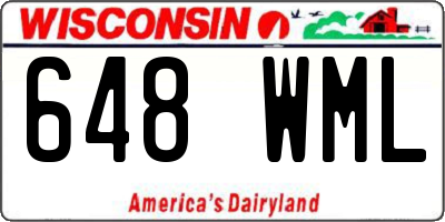 WI license plate 648WML