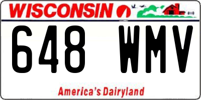 WI license plate 648WMV