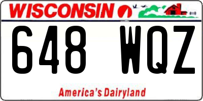 WI license plate 648WQZ