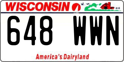 WI license plate 648WWN