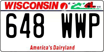WI license plate 648WWP