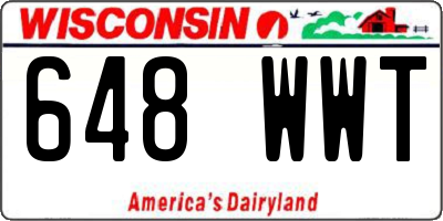 WI license plate 648WWT