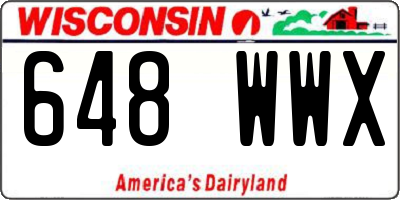 WI license plate 648WWX