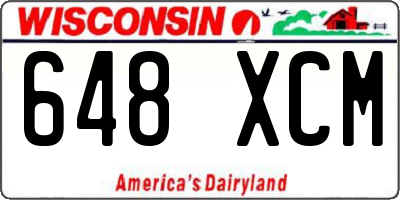 WI license plate 648XCM
