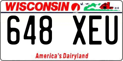 WI license plate 648XEU