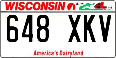 WI license plate 648XKV