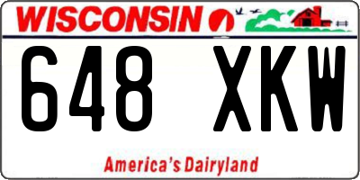 WI license plate 648XKW
