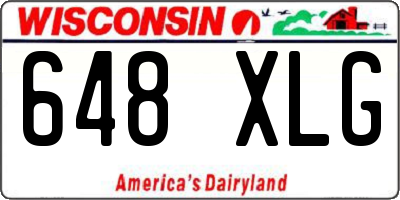 WI license plate 648XLG