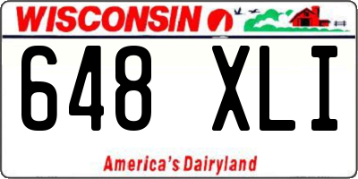 WI license plate 648XLI