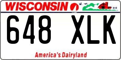 WI license plate 648XLK