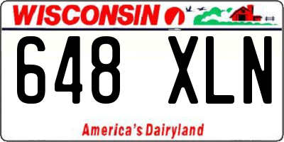 WI license plate 648XLN