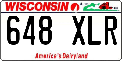 WI license plate 648XLR