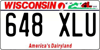 WI license plate 648XLU