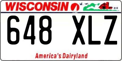 WI license plate 648XLZ