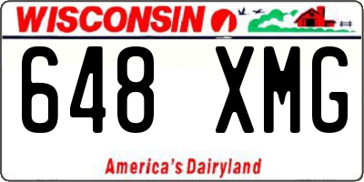 WI license plate 648XMG