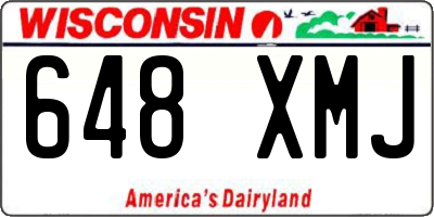 WI license plate 648XMJ