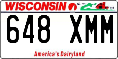 WI license plate 648XMM