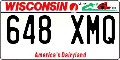 WI license plate 648XMQ