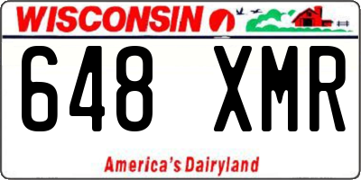 WI license plate 648XMR