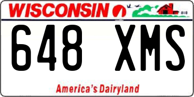WI license plate 648XMS