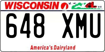WI license plate 648XMU